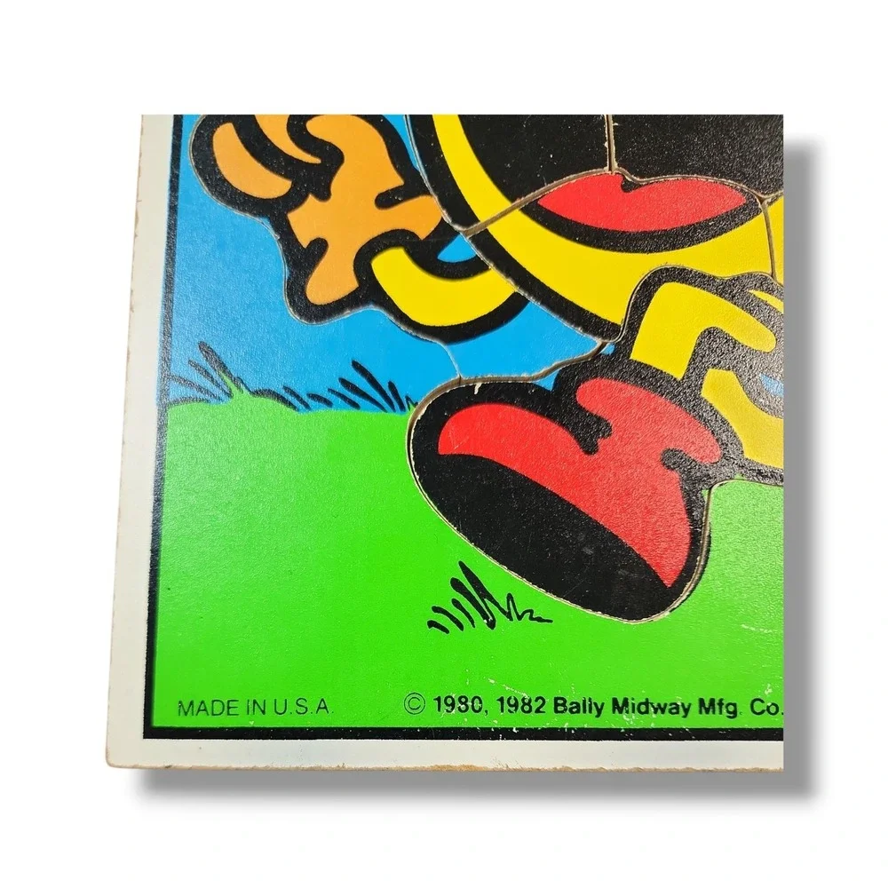 Pac-Man Jigsaw Puzzle Playskool 16 Pieces Vintage Bally‎ Midway Pac Man 1982 HTF